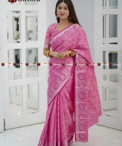 Alternative view of ঐতিহ্যবাহী কাঞ্জিপুরাম সিল্ক শাড়ি (ব্লাউজ পিস সহ)