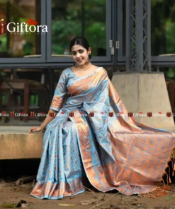 প্রিমিয়াম বেনারসী কাতান শাড়ি (ব্লাউজ পিস সহ)