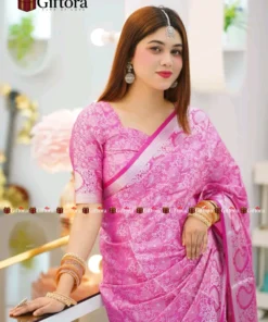 ঐতিহ্যবাহী কাঞ্জিপুরাম সিল্ক শাড়ি (ব্লাউজ পিস সহ)