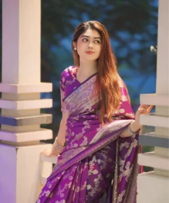প্রিমিয়াম বেনারসী কাতান শাড়ি (ব্লাউজ পিস সহ)