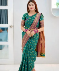 Alternative view of কাশ্মীরি লত কাতান শাড়ি (ব্লাউজ পিস সহ)