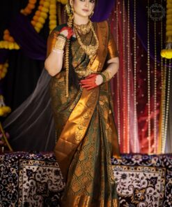 Alternative view of কাঞ্চিপূরাম কাতান শাড়ি (ব্লাউজ পিস সহ)