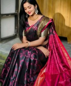 ঐতিহ্যবাহী কাঞ্জিপুরাম সিল্ক শাড়ি (ব্লাউজ পিস সহ)