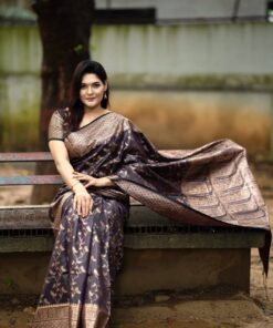 ঐতিহ্যবাহী কাঞ্জিপুরাম সিল্ক শাড়ি (ব্লাউজ পিস সহ)